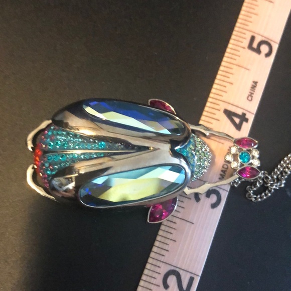 Swarovski beetle necklace